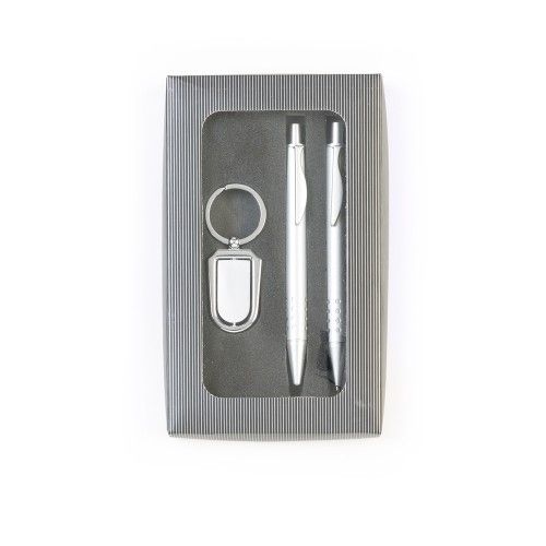 183 Kit caneta e Lapiseira metal e Chaveiro Giratório