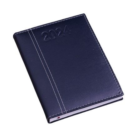 Agenda Lisa Azul com Costura