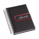 Agenda Wire-o Luxo Preta com Detalhe Vermelho