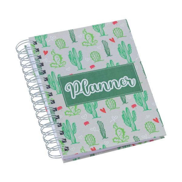 Planner Feminino Capa Estampada Cacto