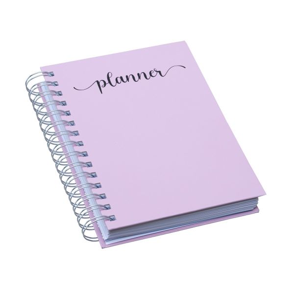 Planner Feminino em Wire-o Rosa